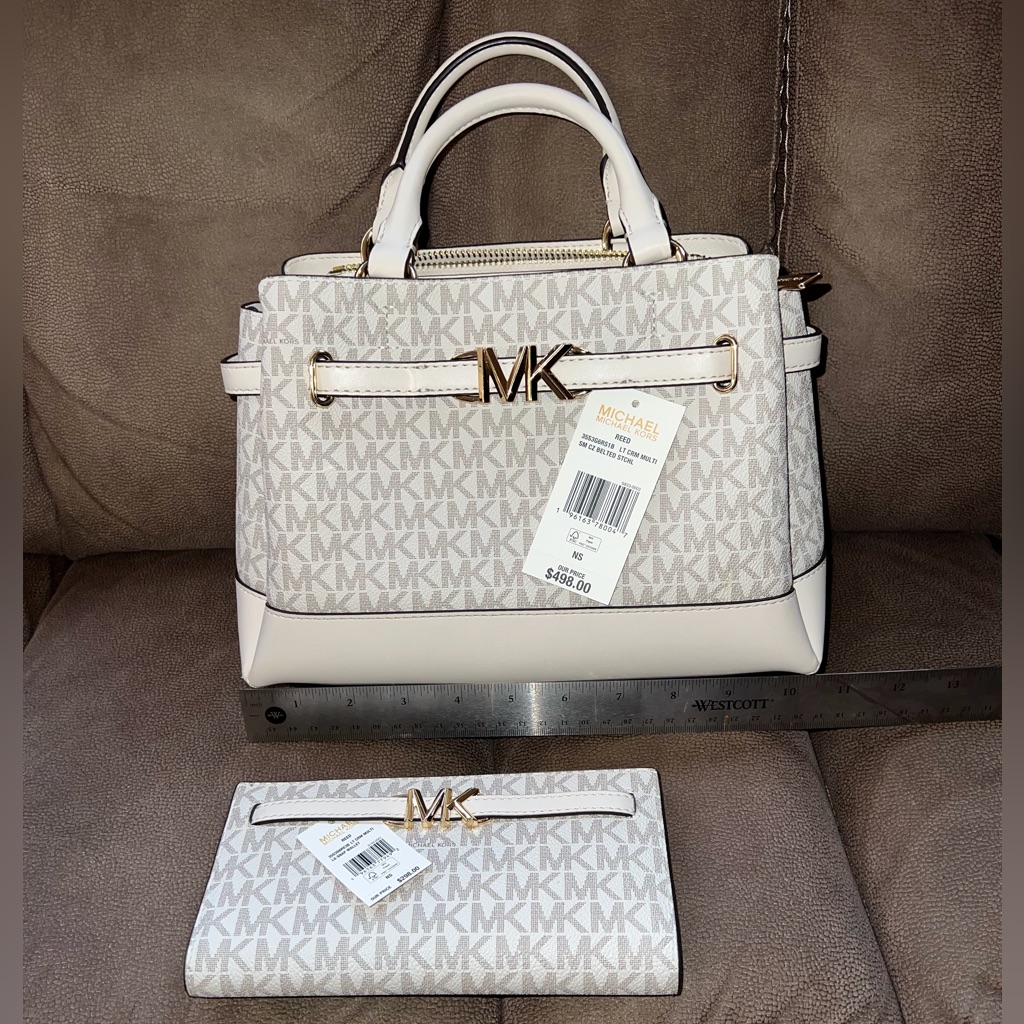 Michael Kors Reed Small Belted Satchel & Matching Wallet